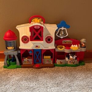 Fisher-Price Colorful Farm Playset with Red and Blue Accents